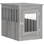 vidaXL Cage pour chien style meuble gris Sonoma 55x75x65 cm Bois composite