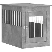 vidaXL Cage pour chien style meuble gris béton 55x75x65 cm Bois composite