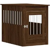 vidaXL Cage pour chien style meuble brun imitation chêne 55x80x68 cm