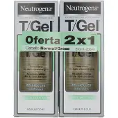 Neutrogena DUPLO T-Gel Shampooing antipelliculaire pour cheveux normaux/gras, 2 x 250 ml