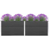 vidaXL Parterre de jardin surélevé 200x100x91 cm WPC Gris