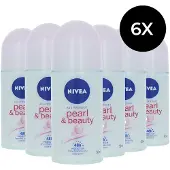 Nivea 6 déodorants à bille Pearl Beauty de 50 ml