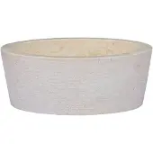 vidaXL Lavabo Crème Ø40x15 cm Marbre