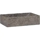 vidaXL Lavabo 45x30x12 cm marbre gris brillant