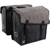 Willex Sacoches de vélo Business 30 L en toile verte et noire