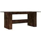 vidaXL Table de salle à manger chêne fumé 180x90x76 cm bois composite