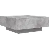 vidaXL Table basse gris béton 80x80x31 cm Bois composite