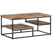 vidaXL Table basse 90x50x39 cm Bois massif recyclé teck