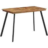 vidaXL Table de salle à manger 120x62x76 cm en teck massif