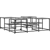 vidaXL Table basse Gris Sonoma 121x121x40 cm Bois composite