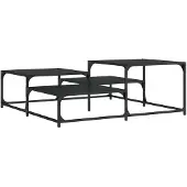 vidaXL Table basse noire 107x107x40 cm Bois composite