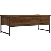 vidaXL Table basse marron imitation chêne 101x49x39,5 cm Bois composite