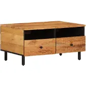 vidaXL Table basse 80x54x40 cm en bois massif d'acacia