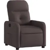 vidaXL Fauteuil Relax Tissu Marron Foncé