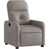 vidaXL Fauteuil relax Taupe Tissu