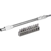 Bosch Powertools Pack 10 Embouts de vissage + Rallonge flexible 200 mm - 2608522376