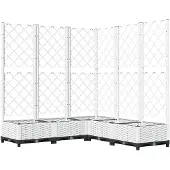 vidaXL Jardinière avec treillis Blanc 120x120x121,5 cm PP