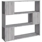vidaXL Bibliothèque/Séparateur de pièce Sonoma gris 100x24x94 cm