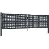 vidaXL Portail de jardin anthracite 400x125 cm acier