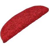 vidaXL Tapis d'escalier 15 pièces 65 x 21 x 4 cm Rouge Demi-rond Grand