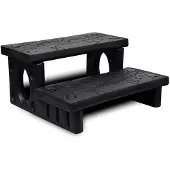 vidaXL Escalier pour spa Noir