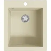 vidaXL Évier en granit simple bassin beige