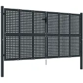 vidaXL Portail de jardin anthracite 300 x 125 cm acier