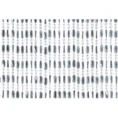Wicotex Rideau anti-moustiques Charlotte – 100% PVC, perles grises, rideau décoratif et anti-insectes pour portes d'extérieur, 90 x 220 cm