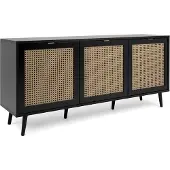Finori Bahut Daka 150cm 3 portes - noir/beige