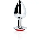 Ouch! Plug Anal En Metal Ruby Red 7 Cm