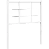 vidaXL Tête de lit de rechange en métal blanc 75 cm