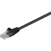 Goobay Câble patch CAT 5e, U/UTP, noir, 25 m - Conducteur en aluminium recouvert de cuivre (CCA)