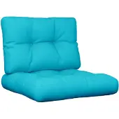 vidaXL Coussins de palette lot de 2 turquoise tissu