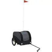 vidaXL Remorque pour vélo Noir 30 kg Fer