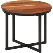 DKD Home Decor Table basse 35x35x30 cm en bois massif d'acacia et fer