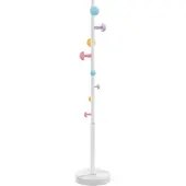 vidaXL Porte-manteau blanc 172 cm fer enduit de poudre