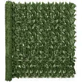 vidaXL Écran de balcon avec feuilles vert foncé 600x150 cm