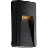 QAZQA Applique murale extérieure rectangulaire noire avec LED IP65 - Gem
