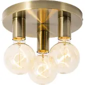 QAZQA Plafonnier moderne rond bronze - Facil