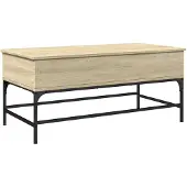 DKD Home Decor Table basse chêne Sonoma 100x50x45 cm bois composite et métal