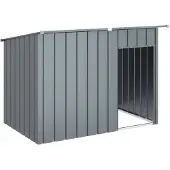 vidaXL Niche pour chien avec toit anthracite acier galvanisé
