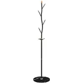 vidaXL Porte-manteau noir 177 cm fer enduit de poudre