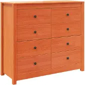 vidaXL Armoire d'appoint brun cireux 100x40x90 cm Pin massif