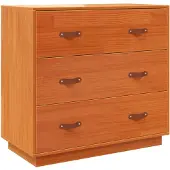 vidaXL Sideboard brun cireux 80x40x75 cm pin massif