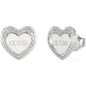 GUESS Amami JUBE04035JWRHT/U Boucles d'oreilles en acier de charme, (Acier inoxydable)