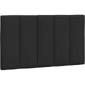 vidaXL Coussin de tête de lit "Hanko" noir 90 cm velours