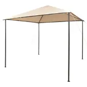 vidaXL Pavilion Tente de réception Abri 3x3 m Acier Beige