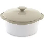 Berghoff Eclipse plat à four rond avec couvercle Ø24 cm blanc en céramique