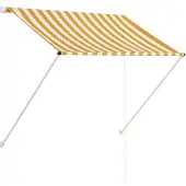 vidaXL Auvent rétractable 150x150 cm Jaune et blanc