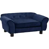 vidaXL Canapé pour chien bleu 72x45x30 cm peluche